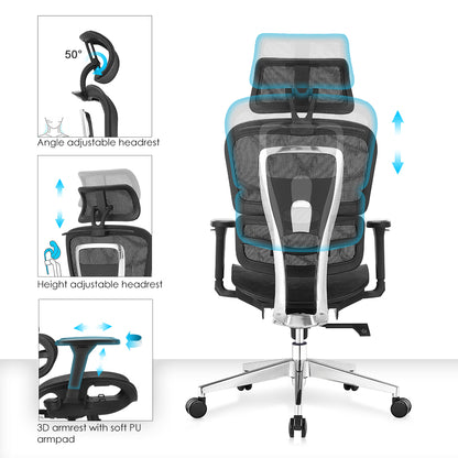 High back office chair - Model No. KP -Lana-H(Alum. frame)| Best Office Chair