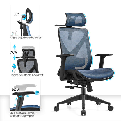 High back office chair - Model No. KP -Mike-H (Mesh seat) | Best Office Chair